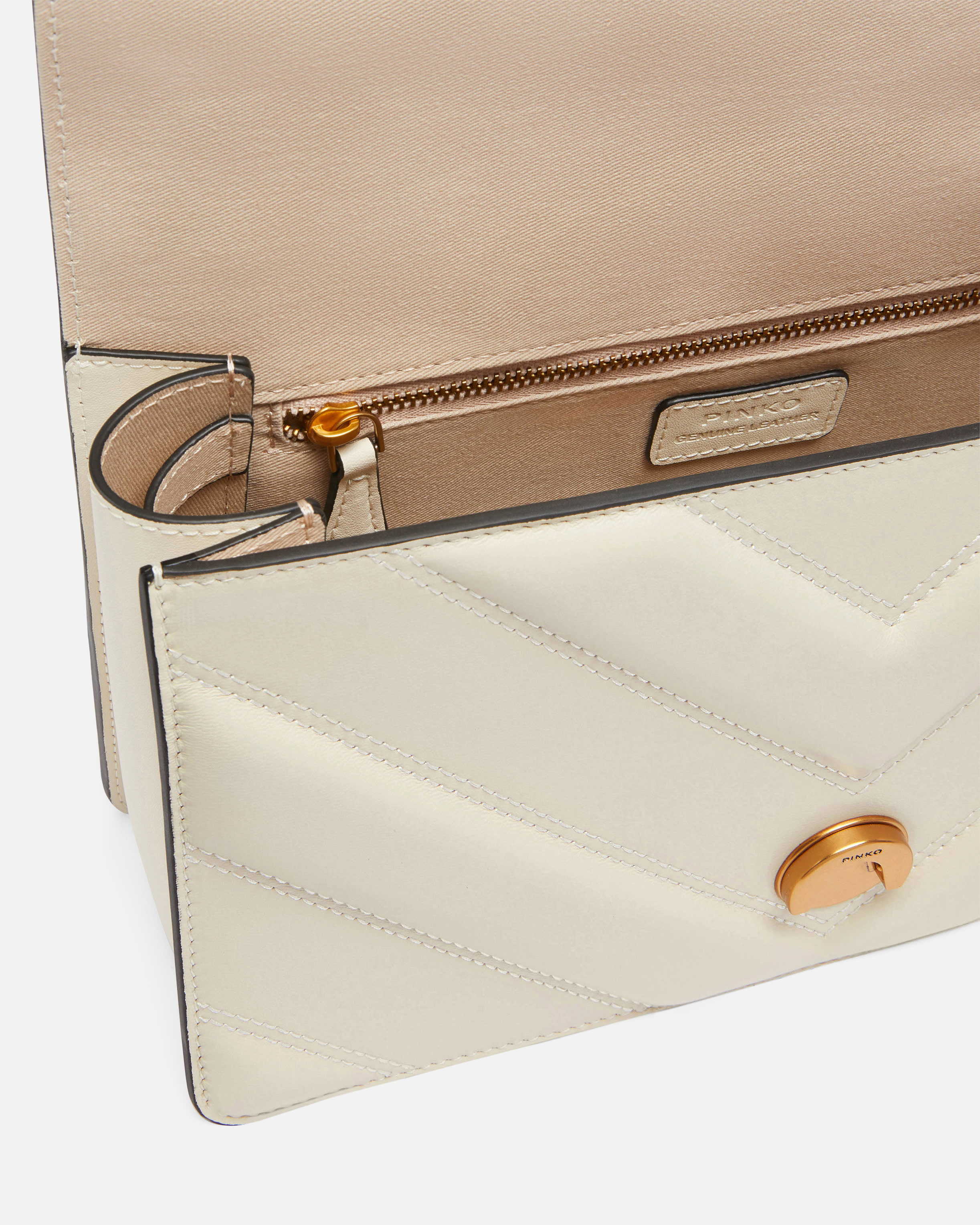 LOVE BAG ONE LIGHT MEDIUM HANDBAG IN CHEVRON NAPPA LEATHER - 4