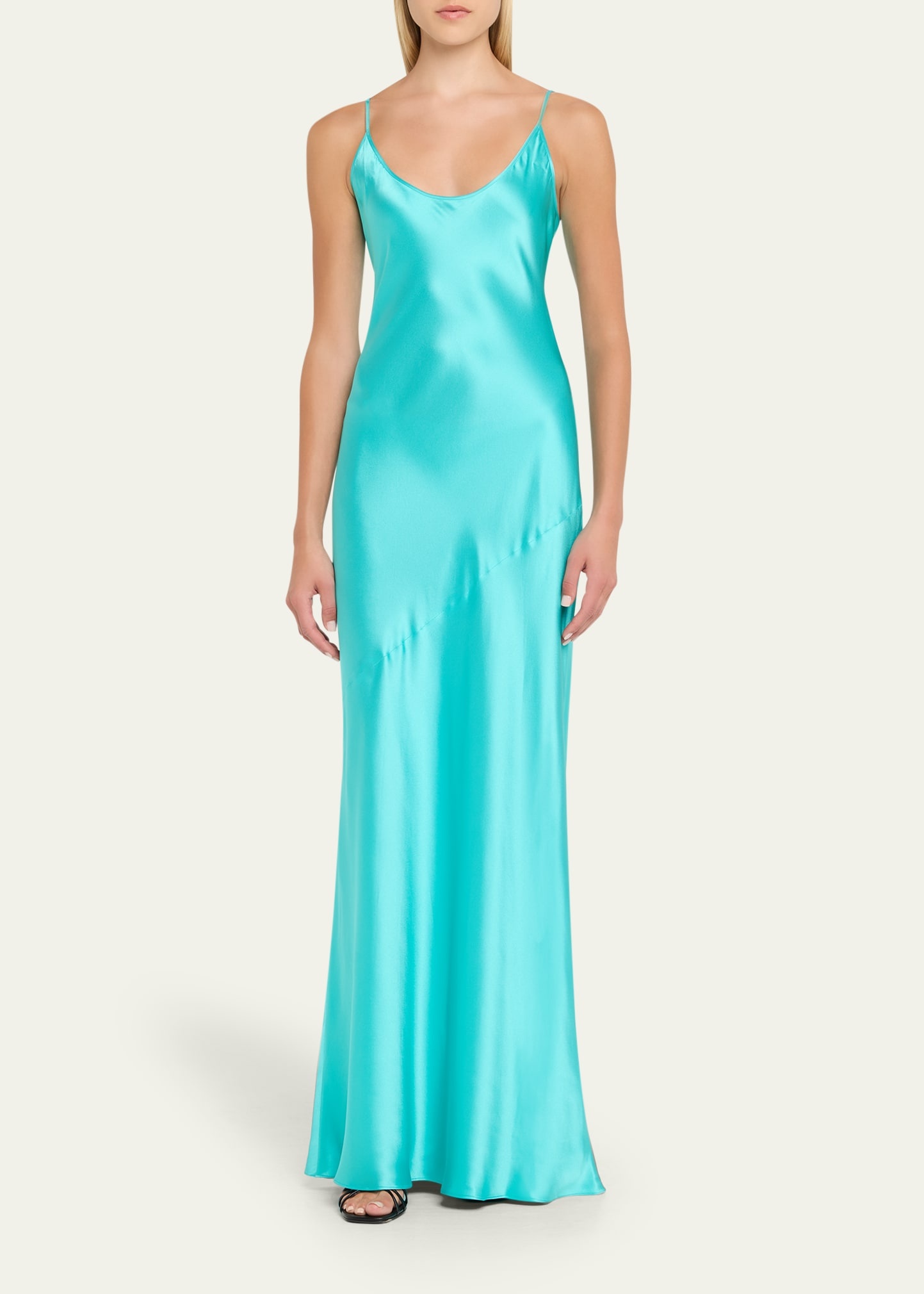 Charmaine U-Neck Silk Gown - 2
