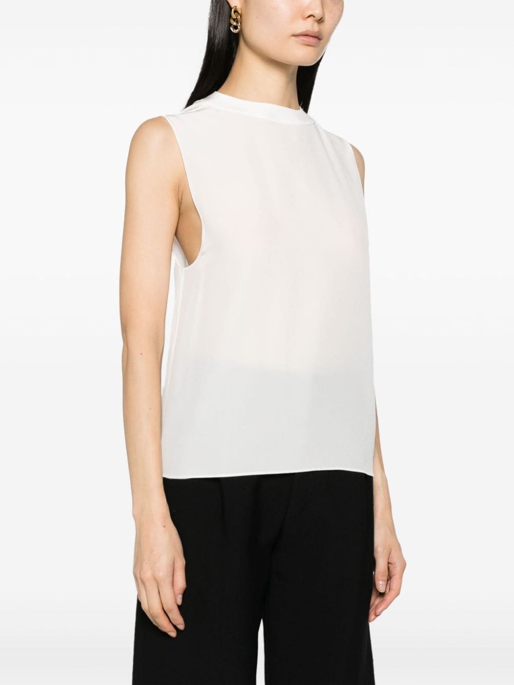sleeveless satin tank top - 3