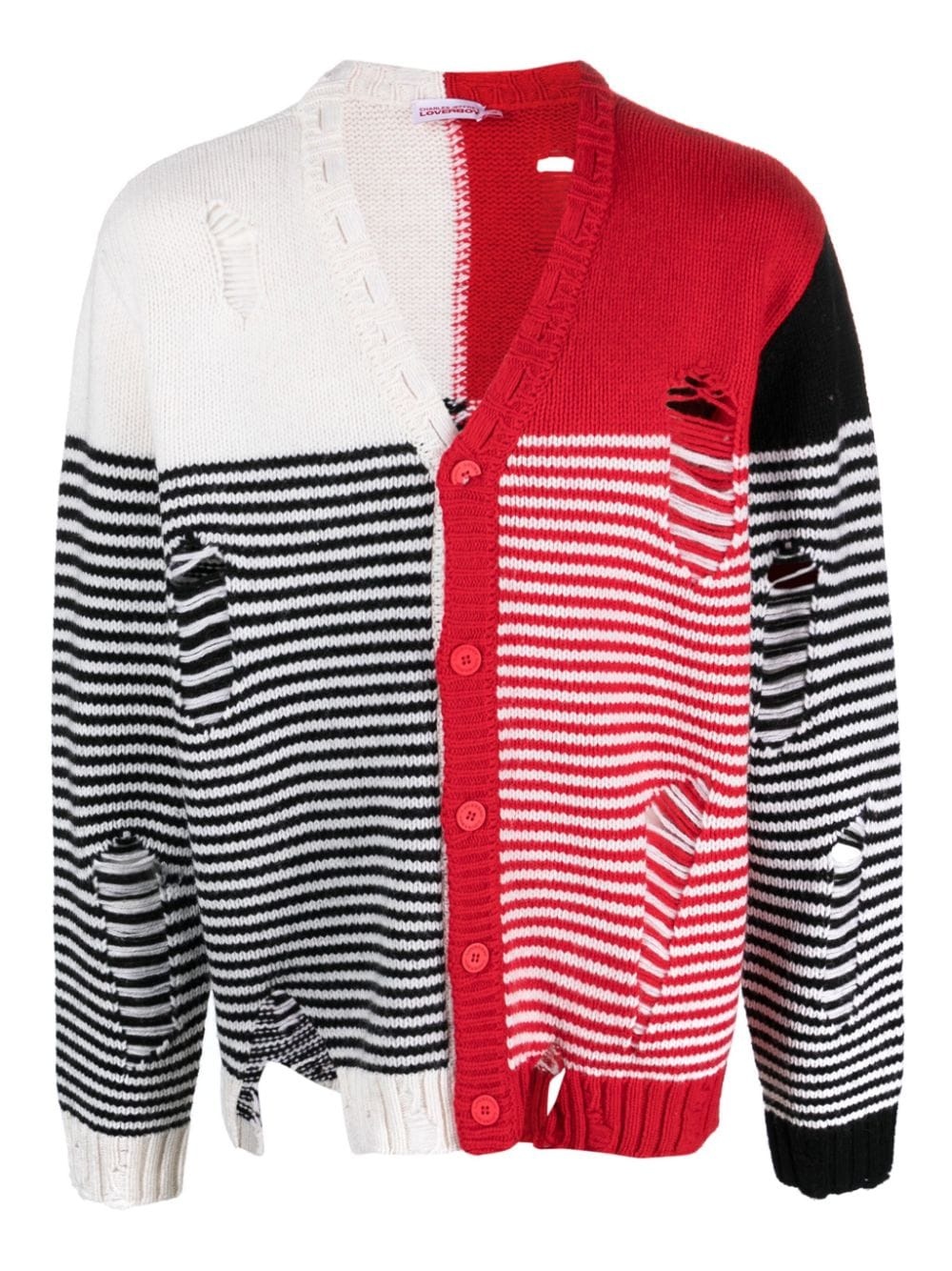 Mega Shred striped cardigan - 1