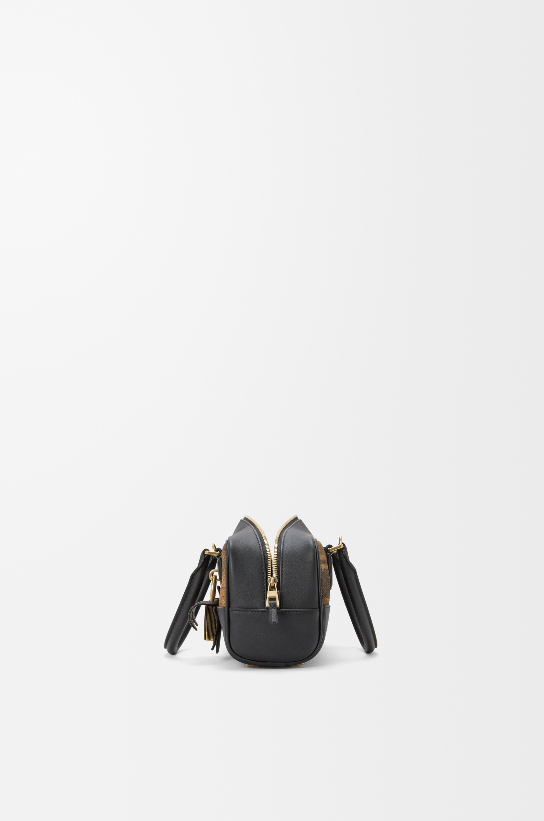 Amazona 23 cropped bag in tartan suede and nappa calfskin - 3