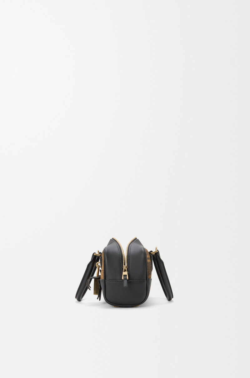 Amazona 23 cropped bag in tartan suede and nappa calfskin 3