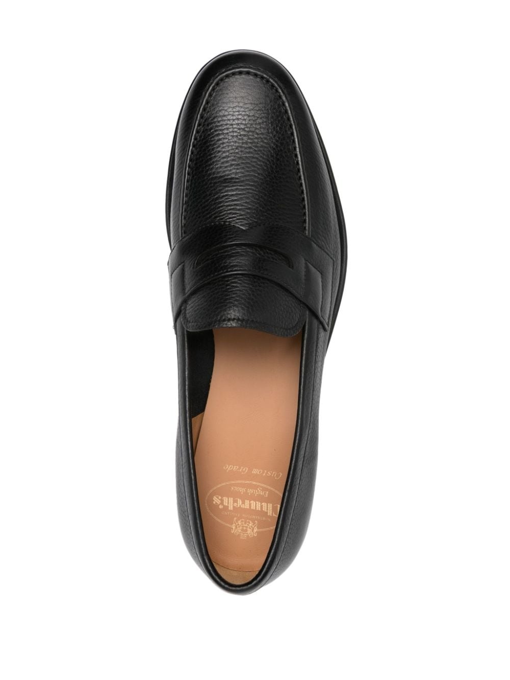 penny-slot leather loafers - 4