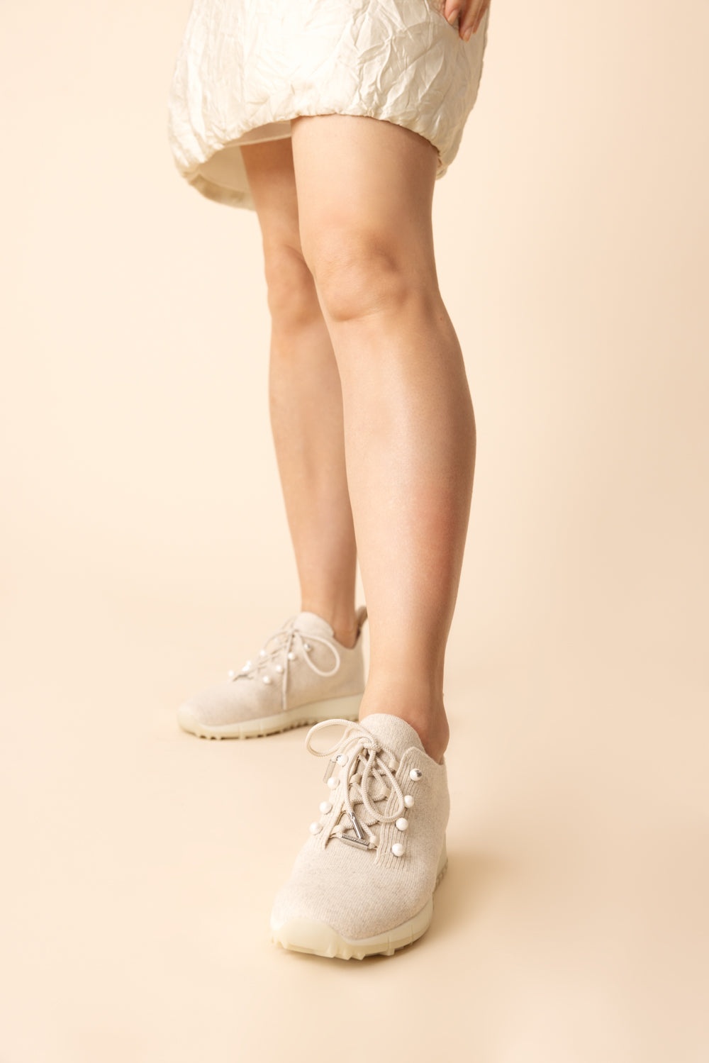 【Jimmy Choo】Veles バンブー カシミール・ニットスニーカー Veles | Bamboo Cashmere Knit Trainer | JIMMY CHOO