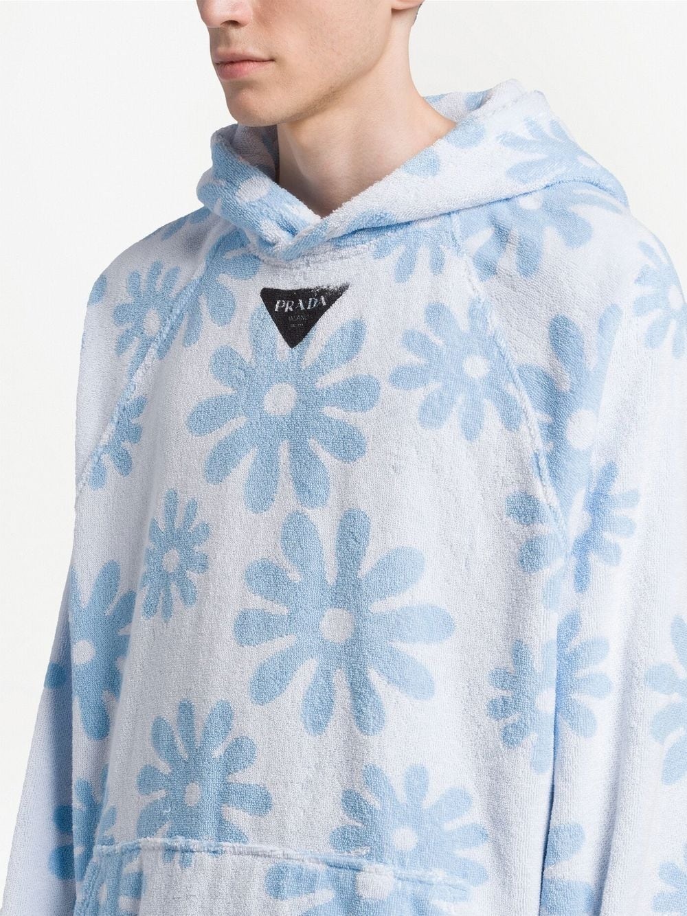 flower-pattern logo hoodie - 5