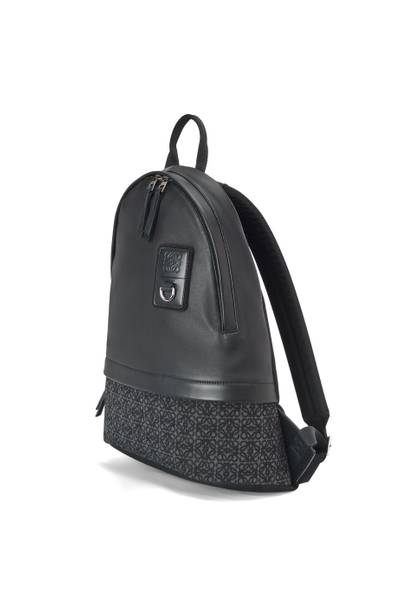 Loewe Round Slim Backpack in calfskin and Anagram jacquard outlook