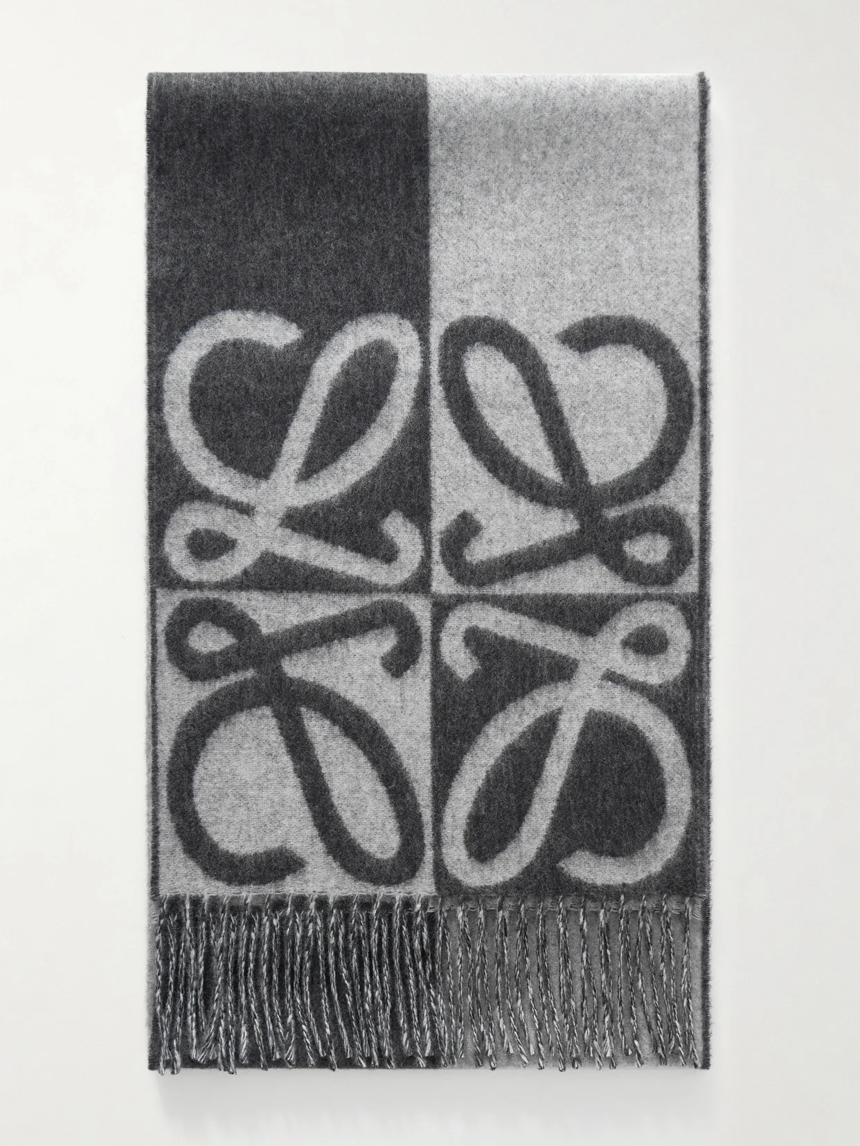 Fringed Wool And Cashmere-blend Jacquard Scarf - 1