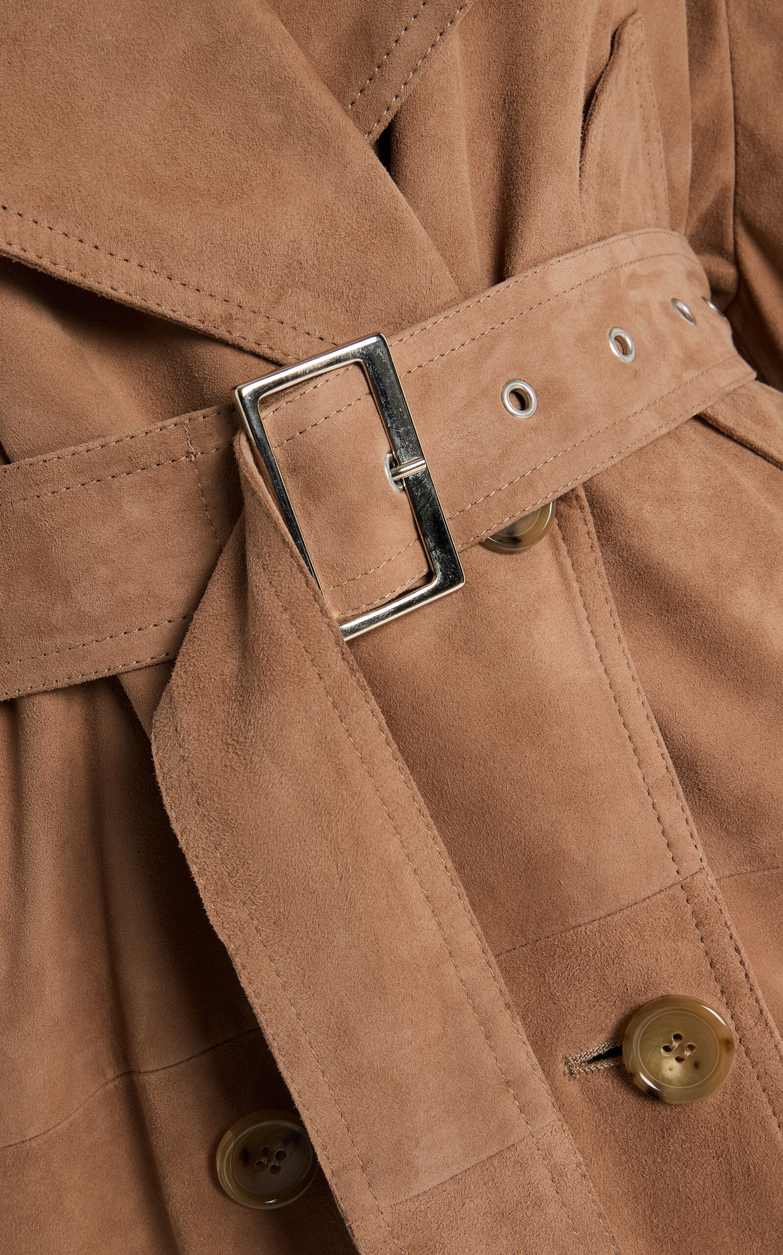 Cavo Suede Trench Coat brown - 5