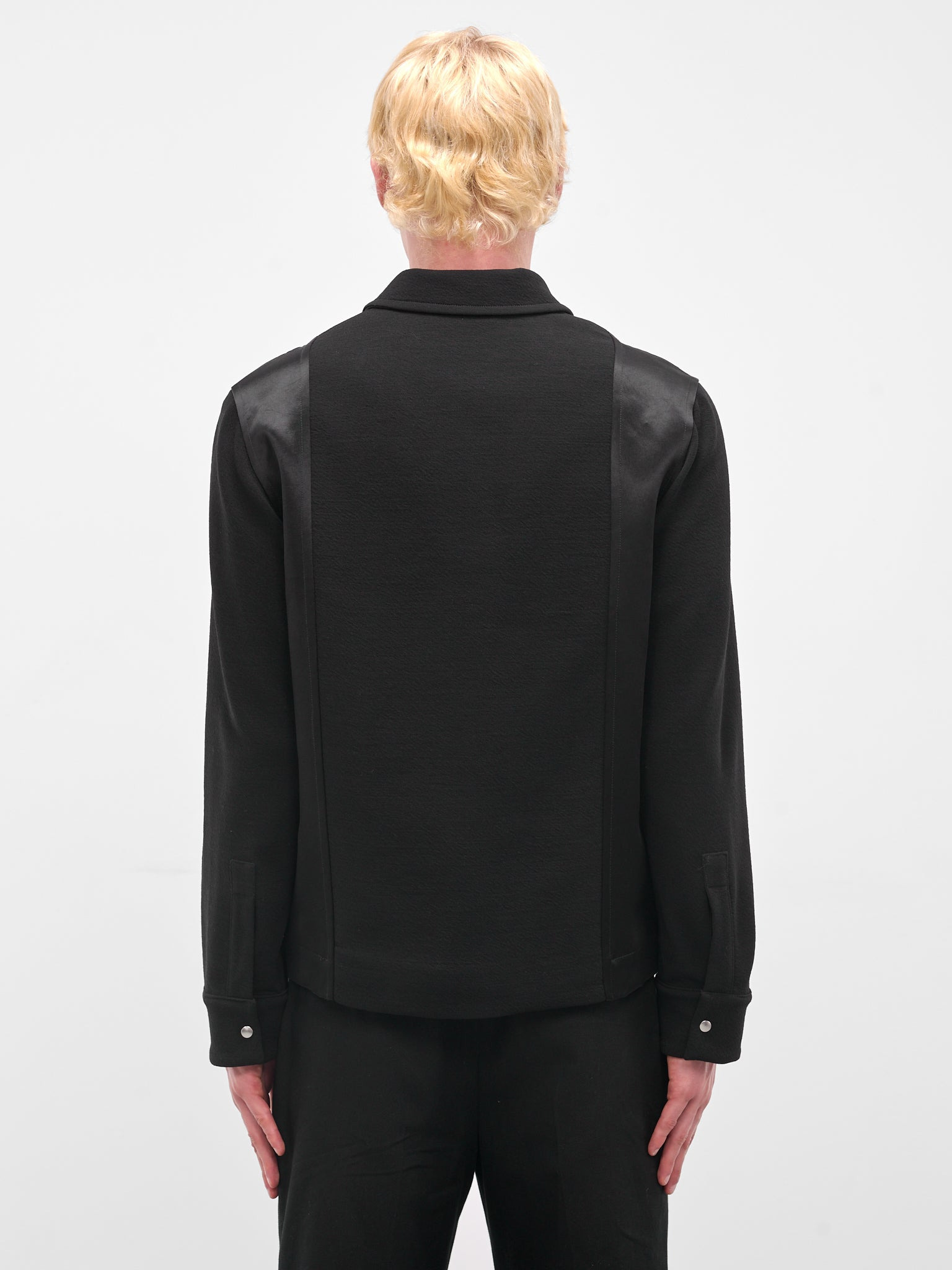 Black Double-Breasted Zip Jacket - 3