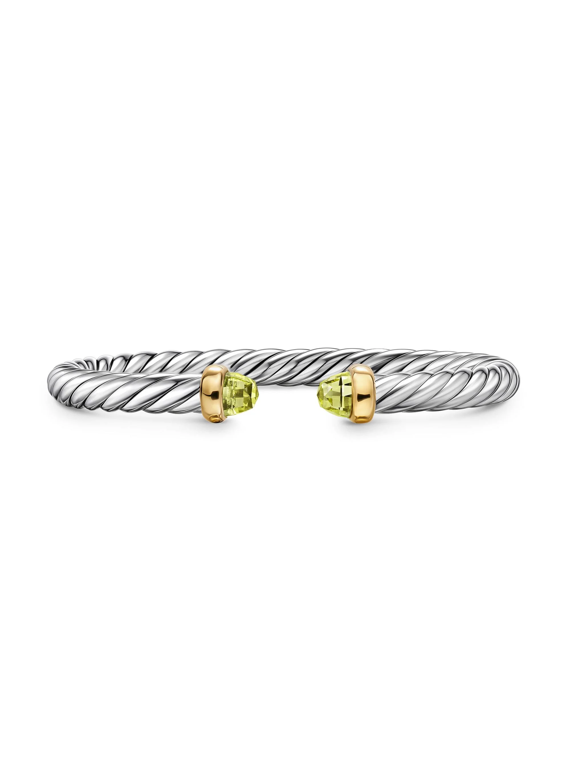 Women's Cable Flex Bracelet in Sterling Silver - Peridot - 1