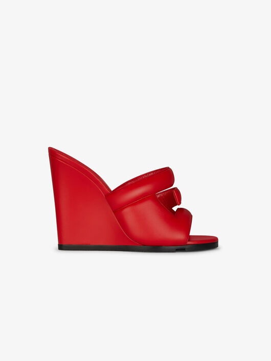 G WEDGE SANDALS IN LEATHER - 1