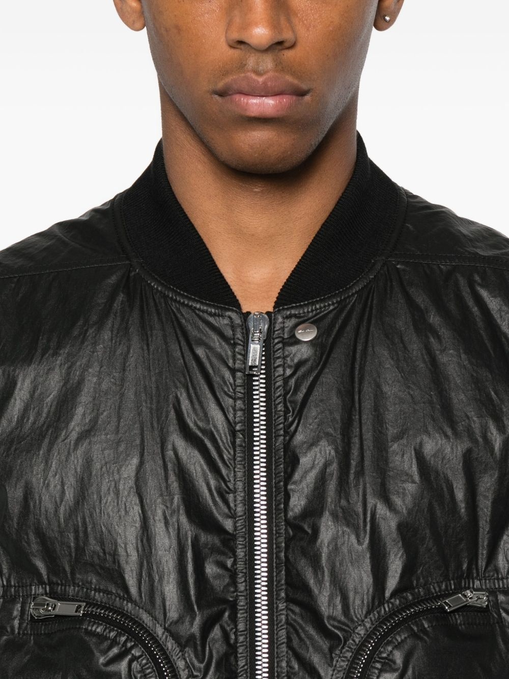 zip-fastening bomber jacket - 5
