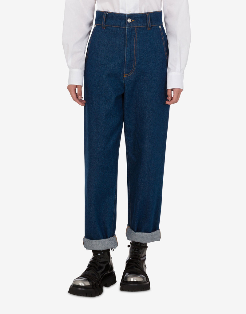 Moschino BLUE COTTON DENIM PANTS outlook