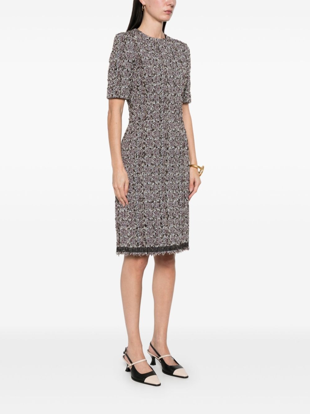 tweed midi dress - 3