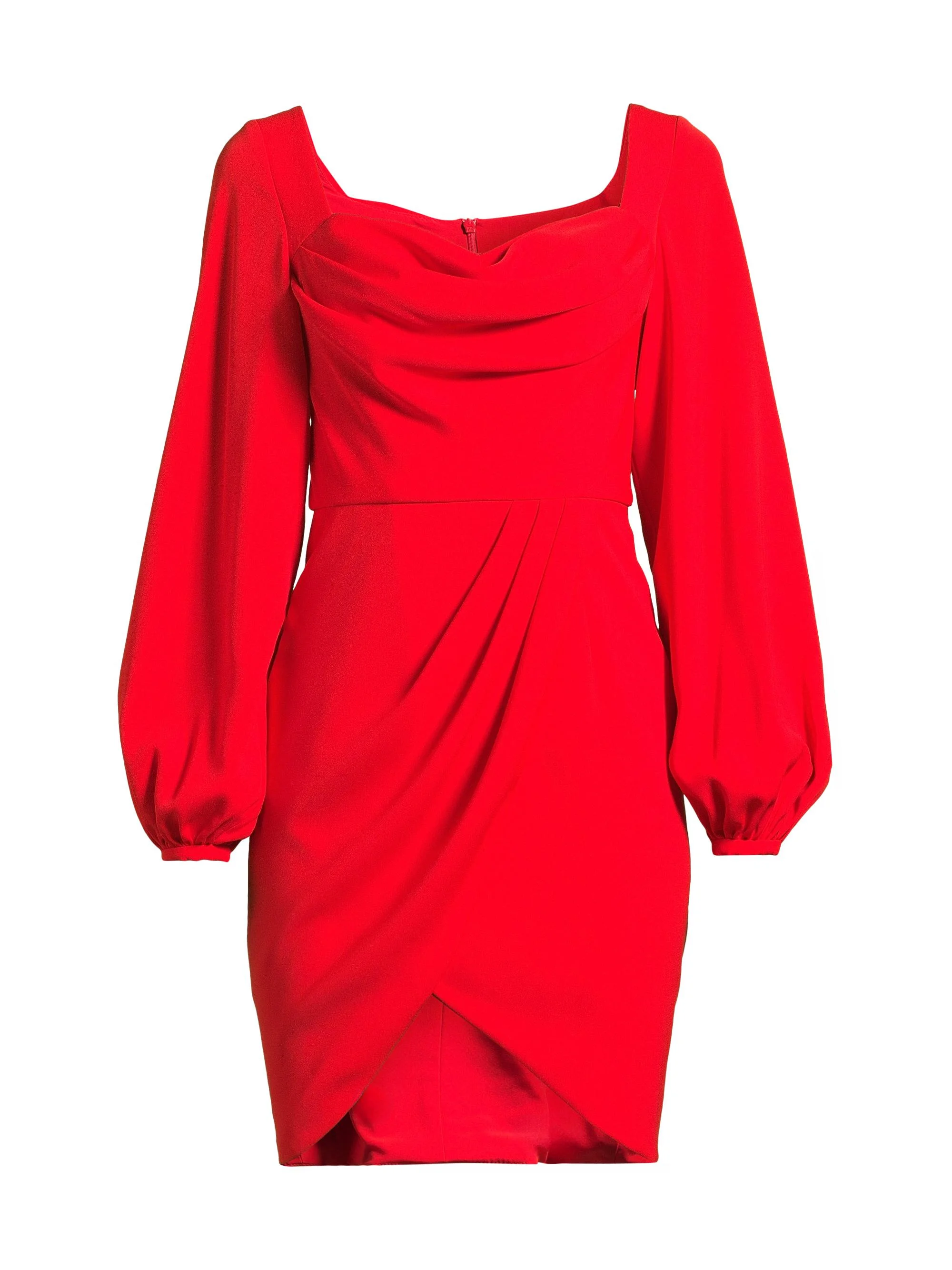 Women's Tonja Draped Knee-Length Dress - Vibrant Poppy - 1