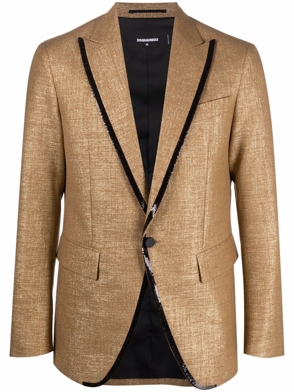 contrast-trim blazer - 1