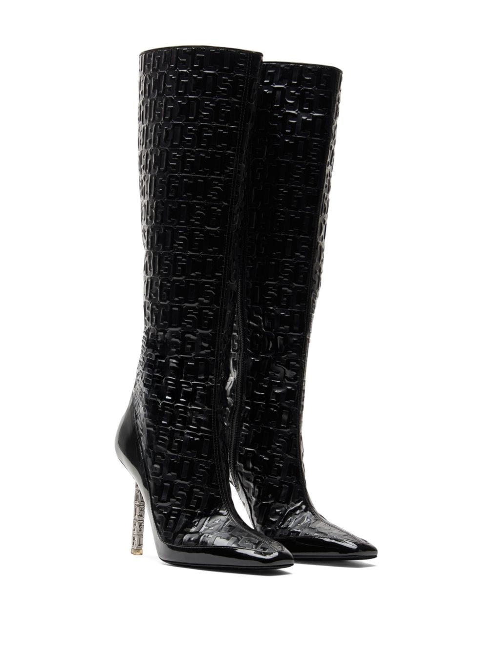 100mm monogram-pattern leather boots - 2
