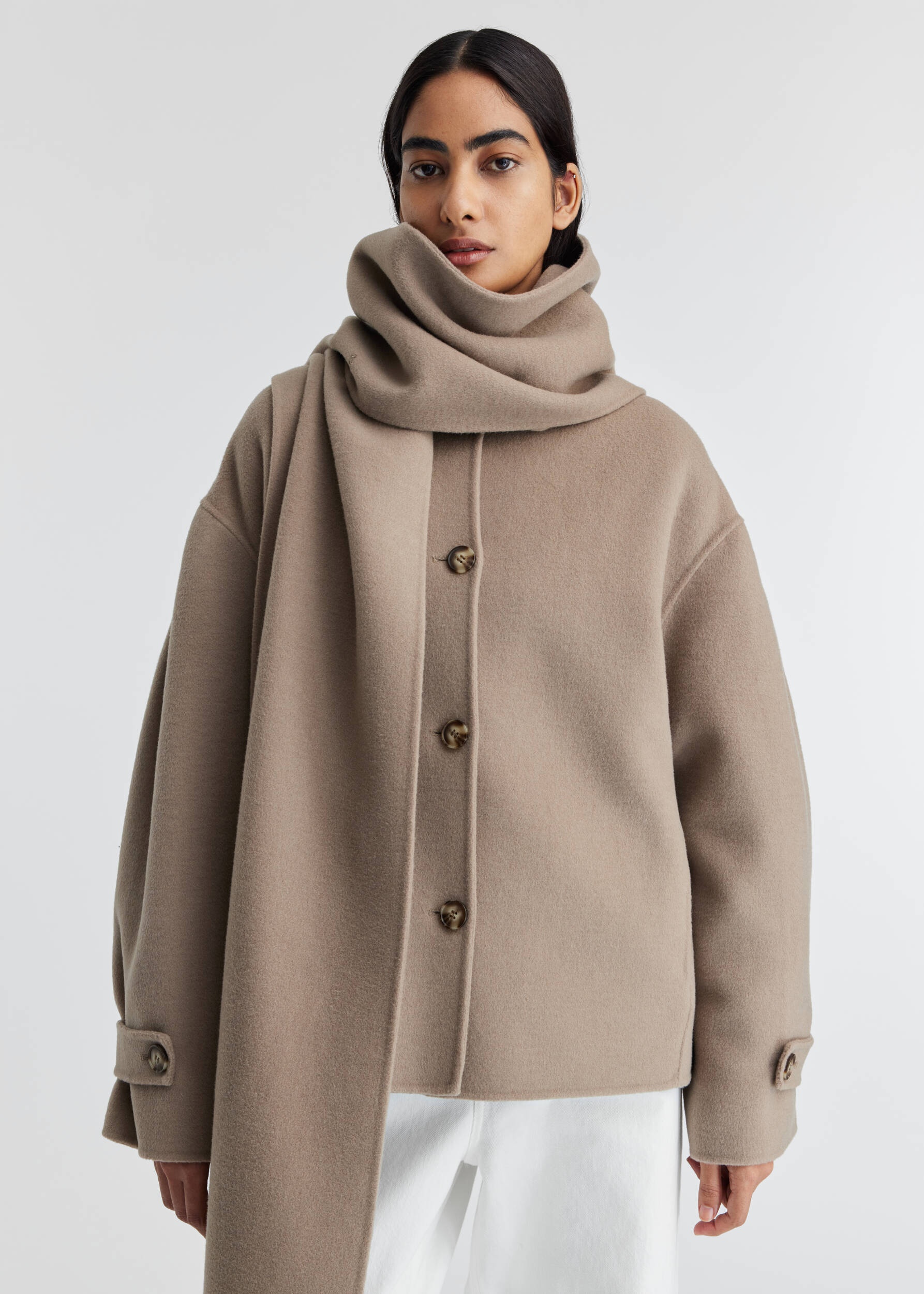 Dew Scarf Detailed Jacket - 2