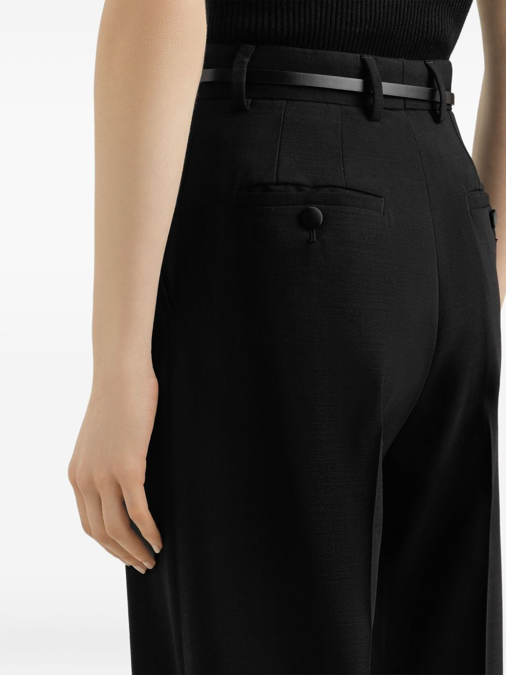 pleated wide-leg trousers - 5