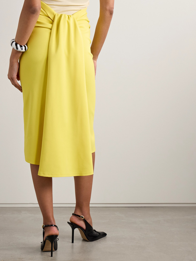 Sablier Draped Crepe-jersey Midi Skirt 3