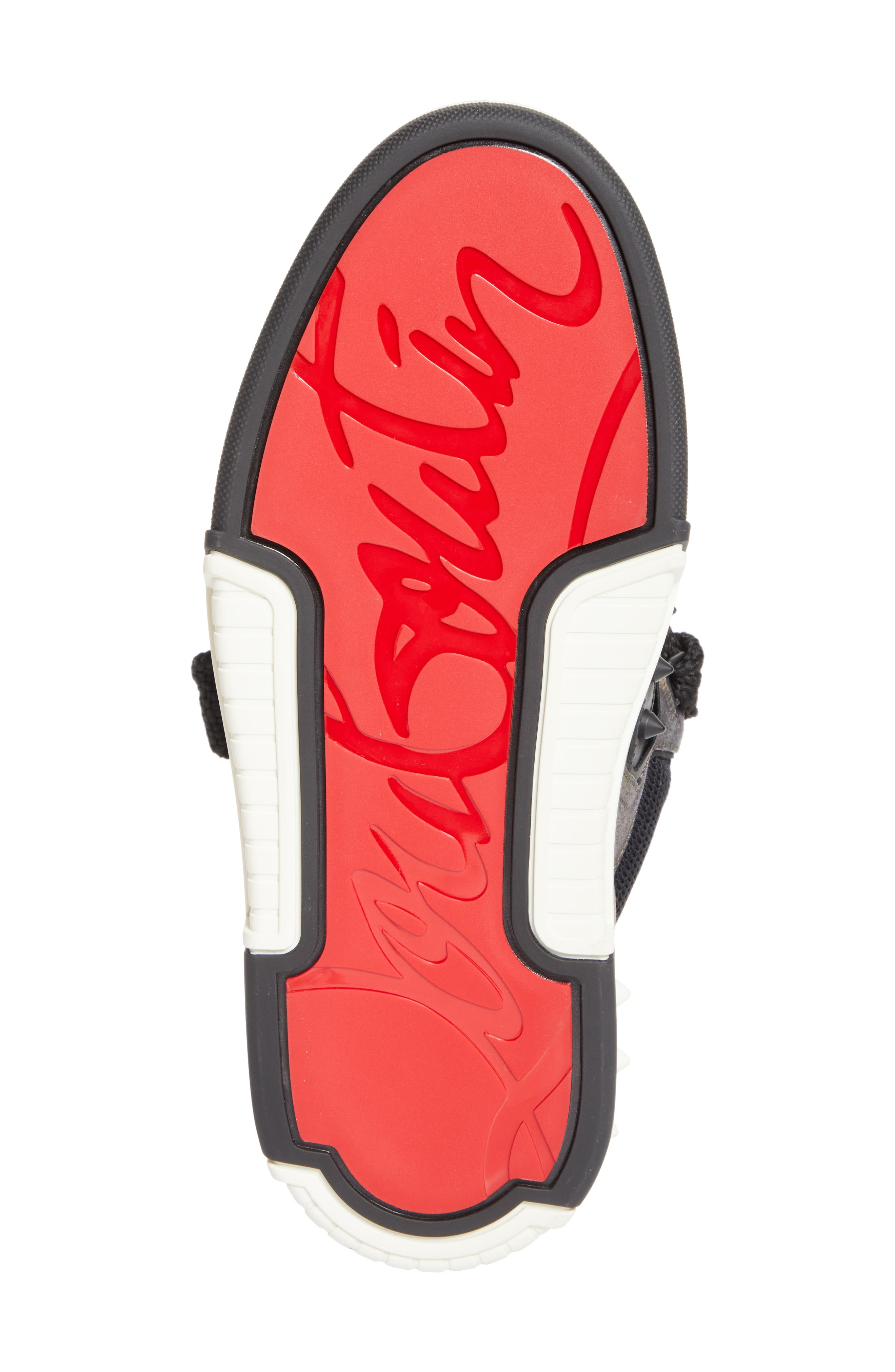 Christian Louboutin Astroskate Mixed Media Sneaker in Cafe Green/Black at Nordstrom - 6