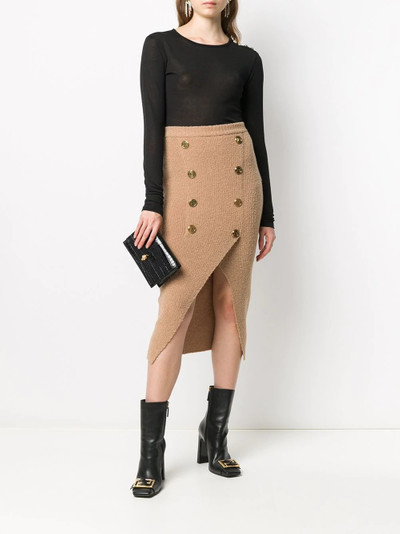 Balmain knitted mid-length skirt outlook