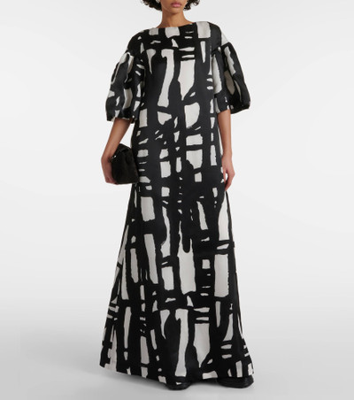 Max Mara Printed silk organza gown outlook
