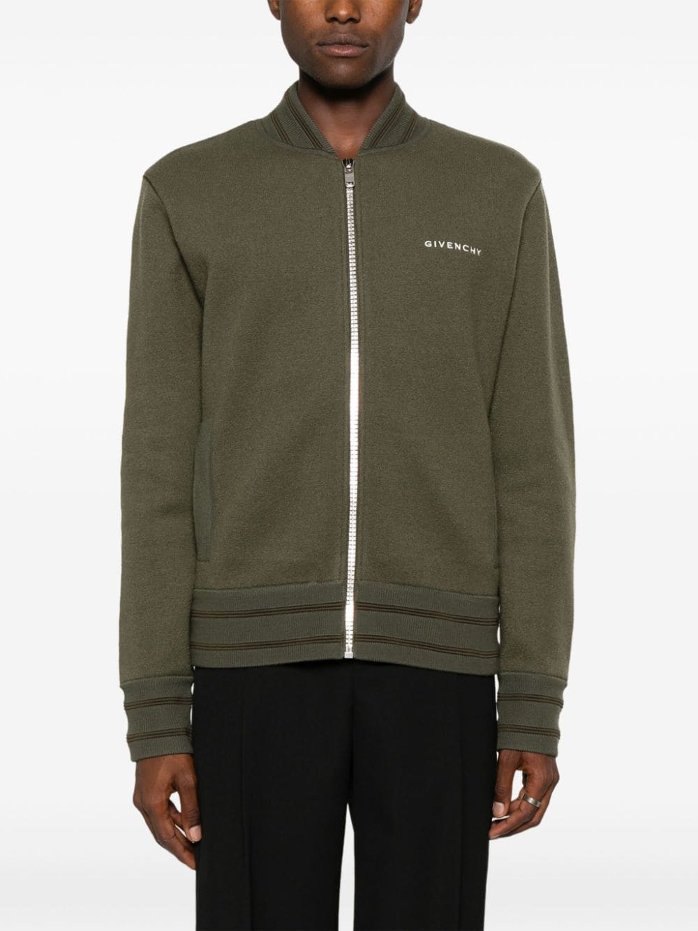 4G-patch wool bomber jacket - 3