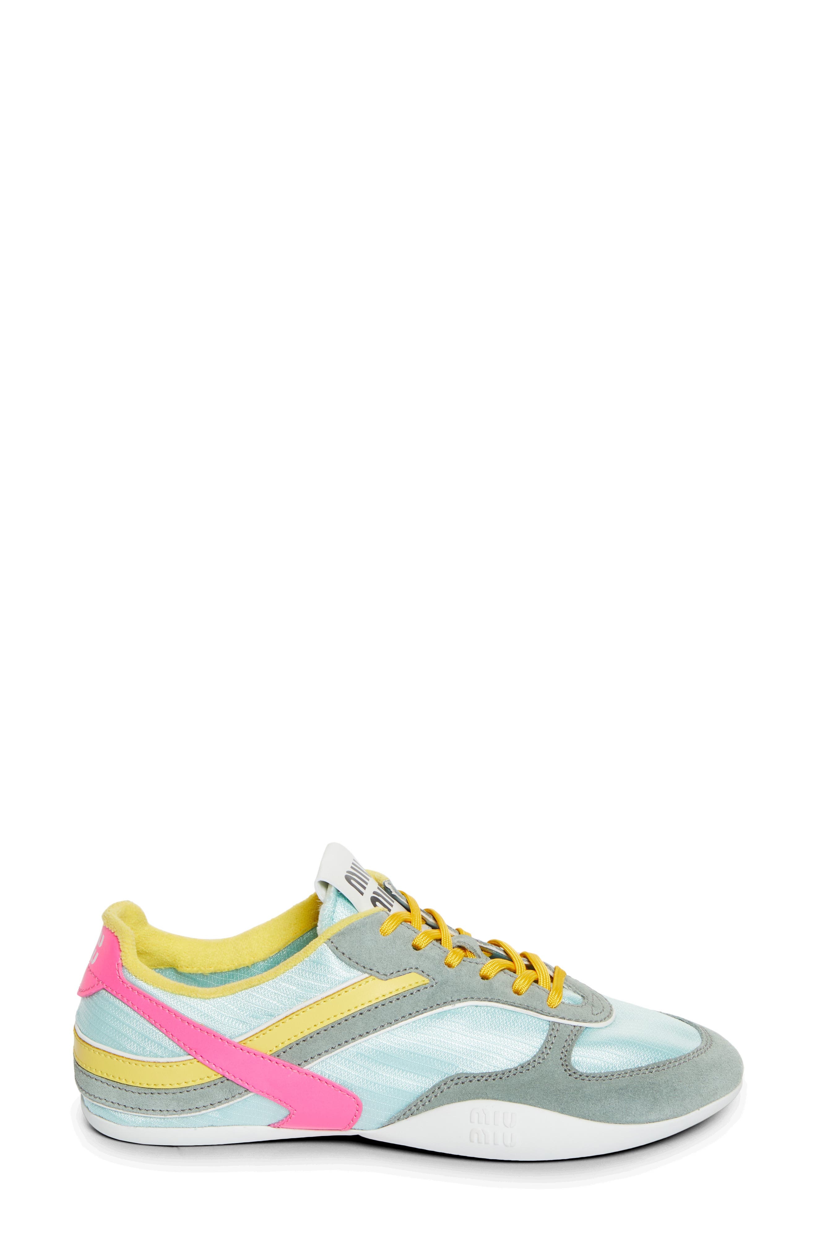Miu Miu Gymnasium Low Top Sneaker in Anice/Fuxia at Nordstrom - 3