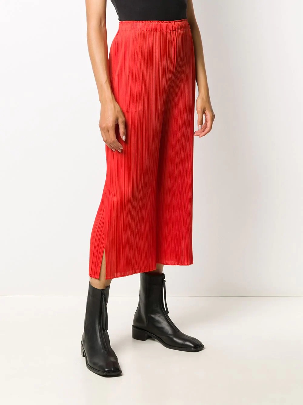 cropped pleated trousers - 3