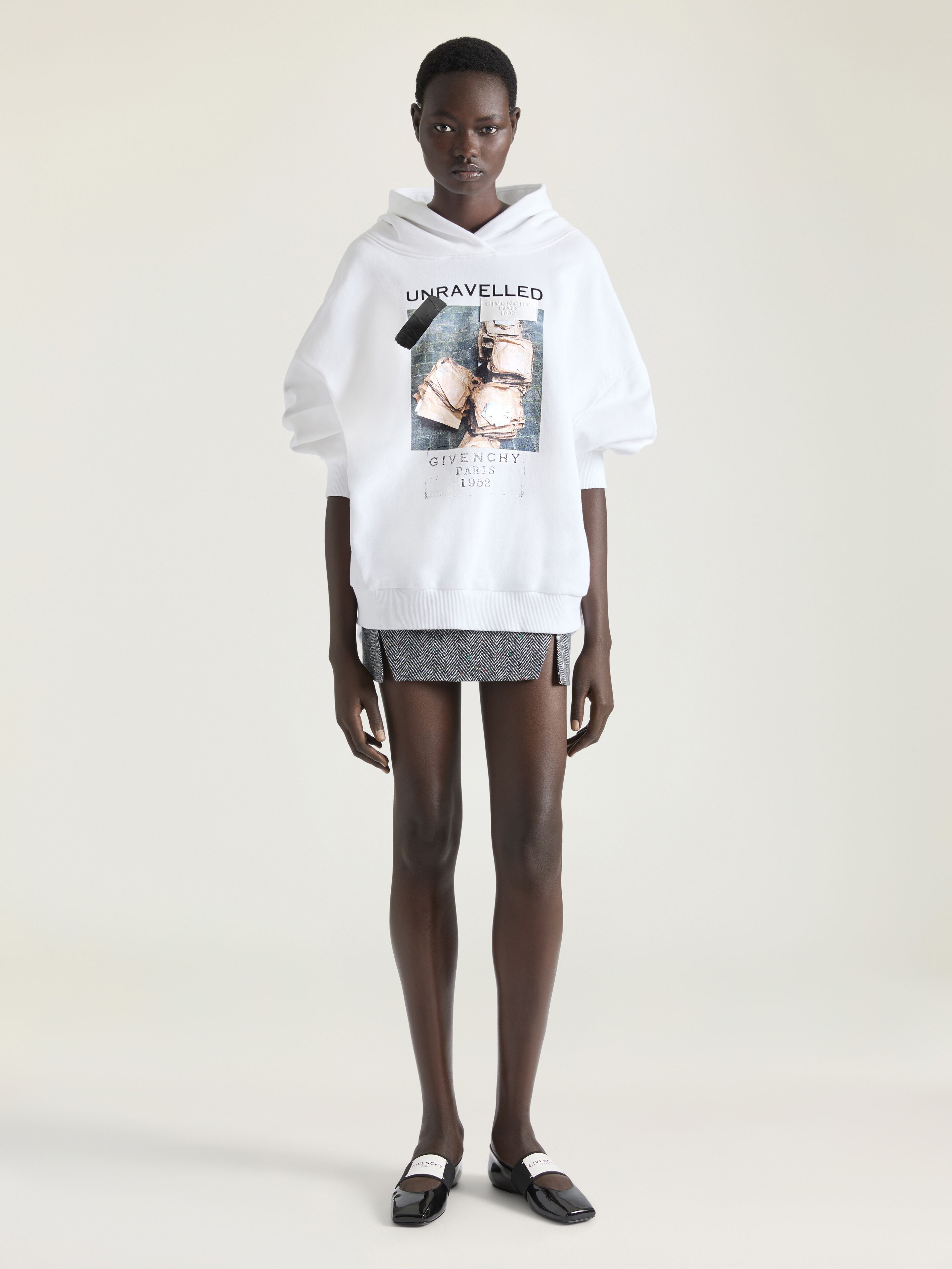 HOODIE SWEATSHIRT IN FLEECE WITH ARCHIVE PRINT - 2
