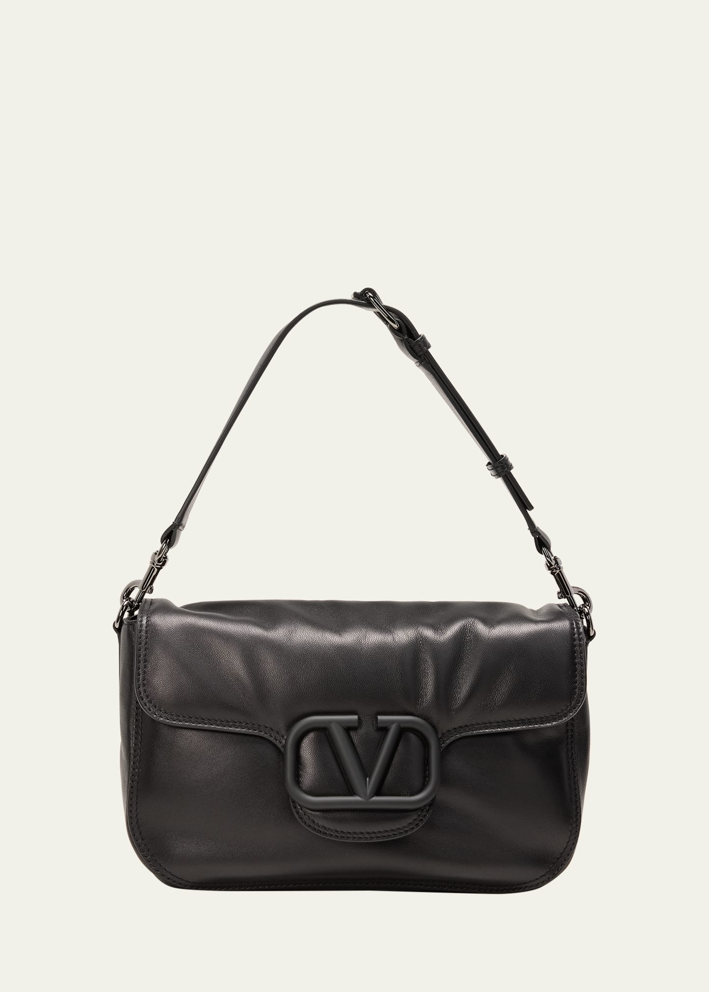 Valentino Men's All Time Noir Leather Shoulder Bag
