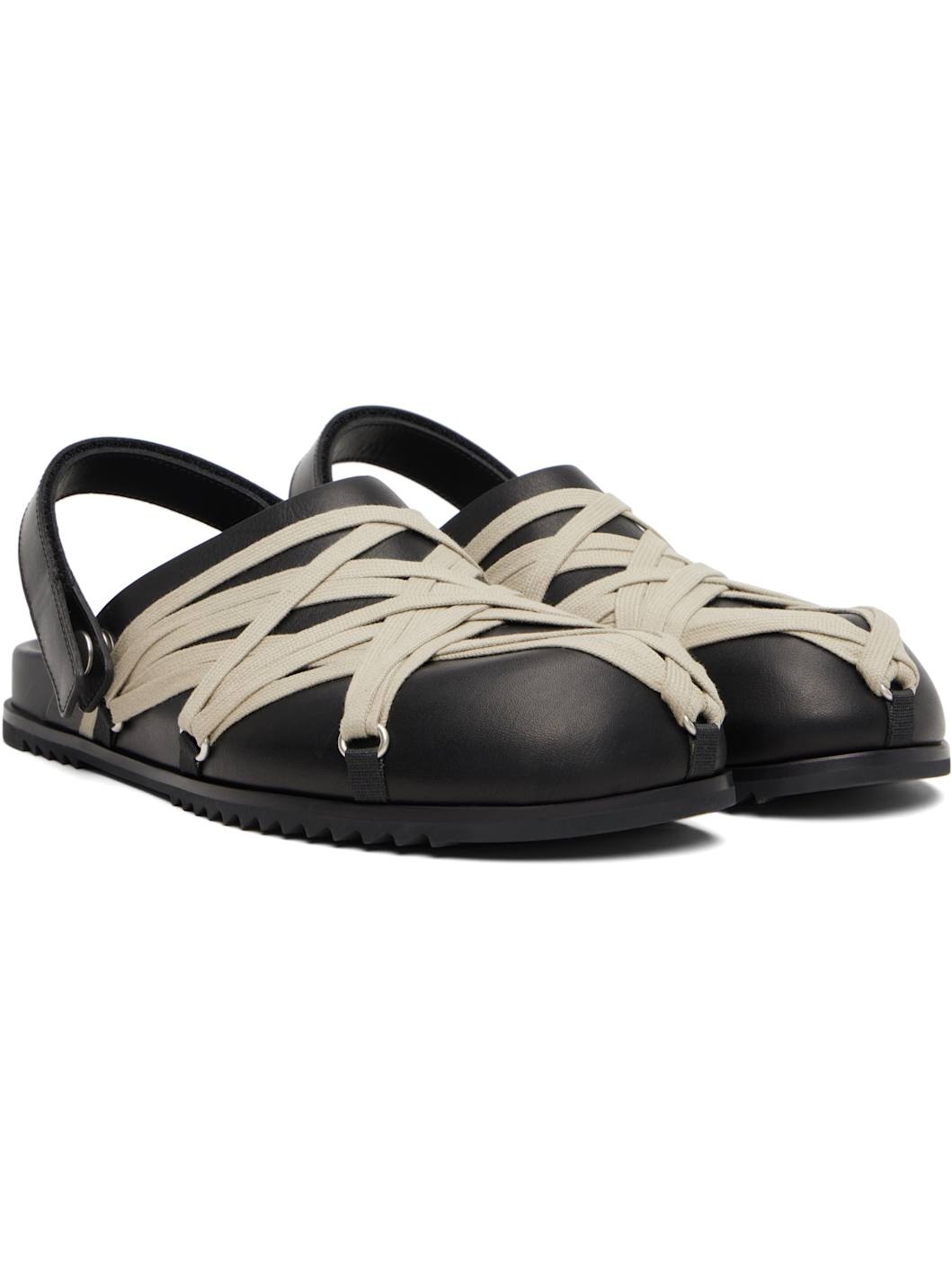 Black Concordians Megalace Granola Mules - 4