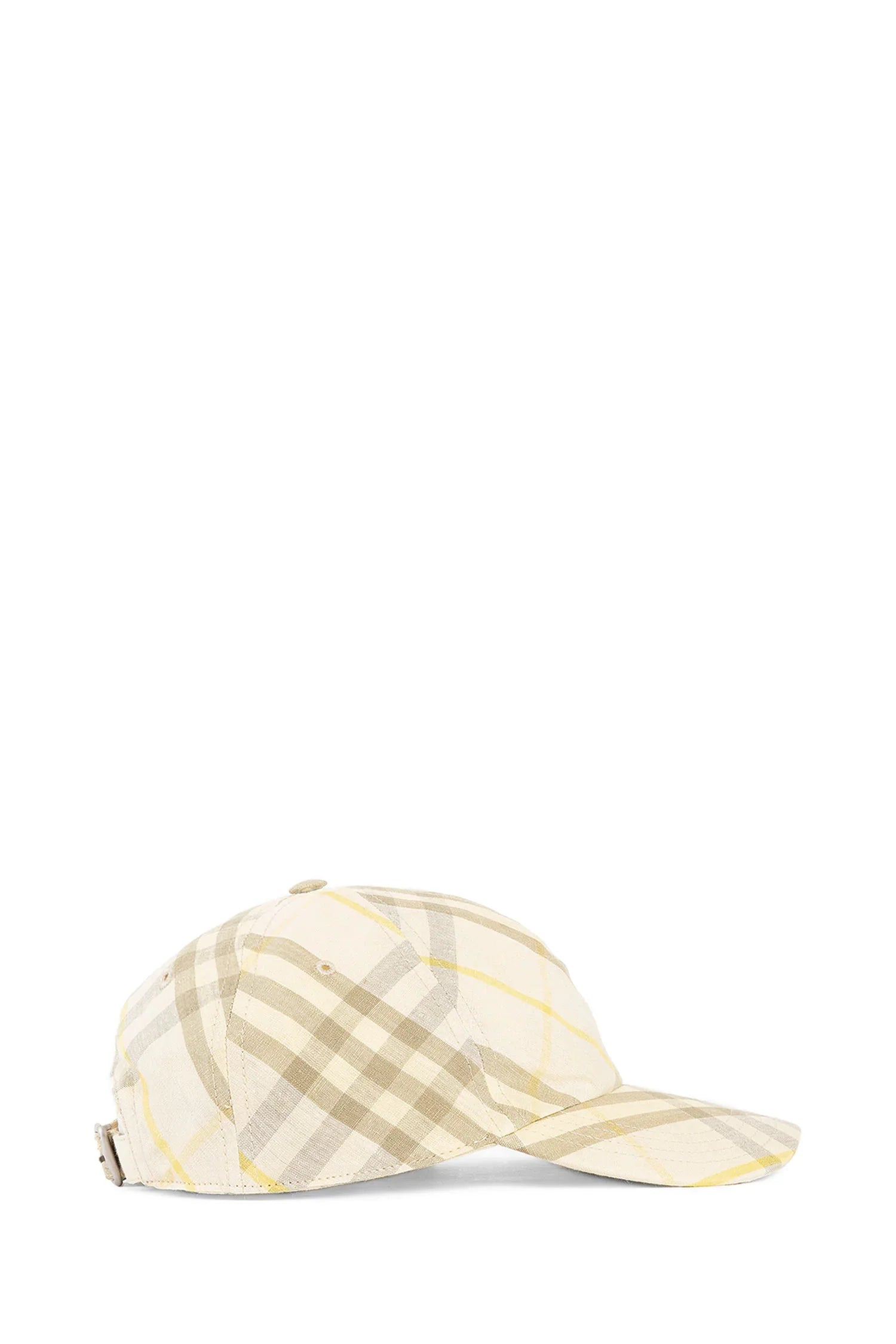 Check-Linen-Baseball-Cap - 2