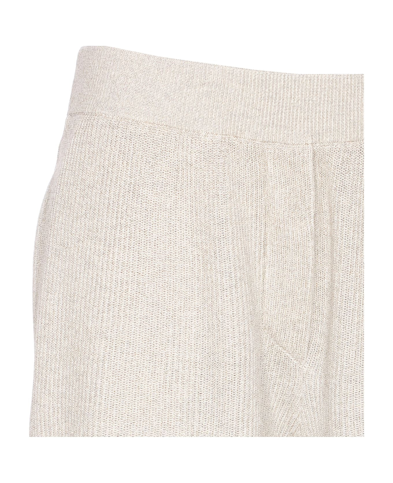 Vanise' Sparkling Knitted Trousers In English Rib - 4