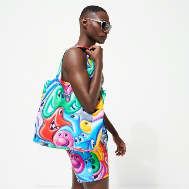 Tote bag Faces In Places - Vilebrequin x Kenny Scharf - 4