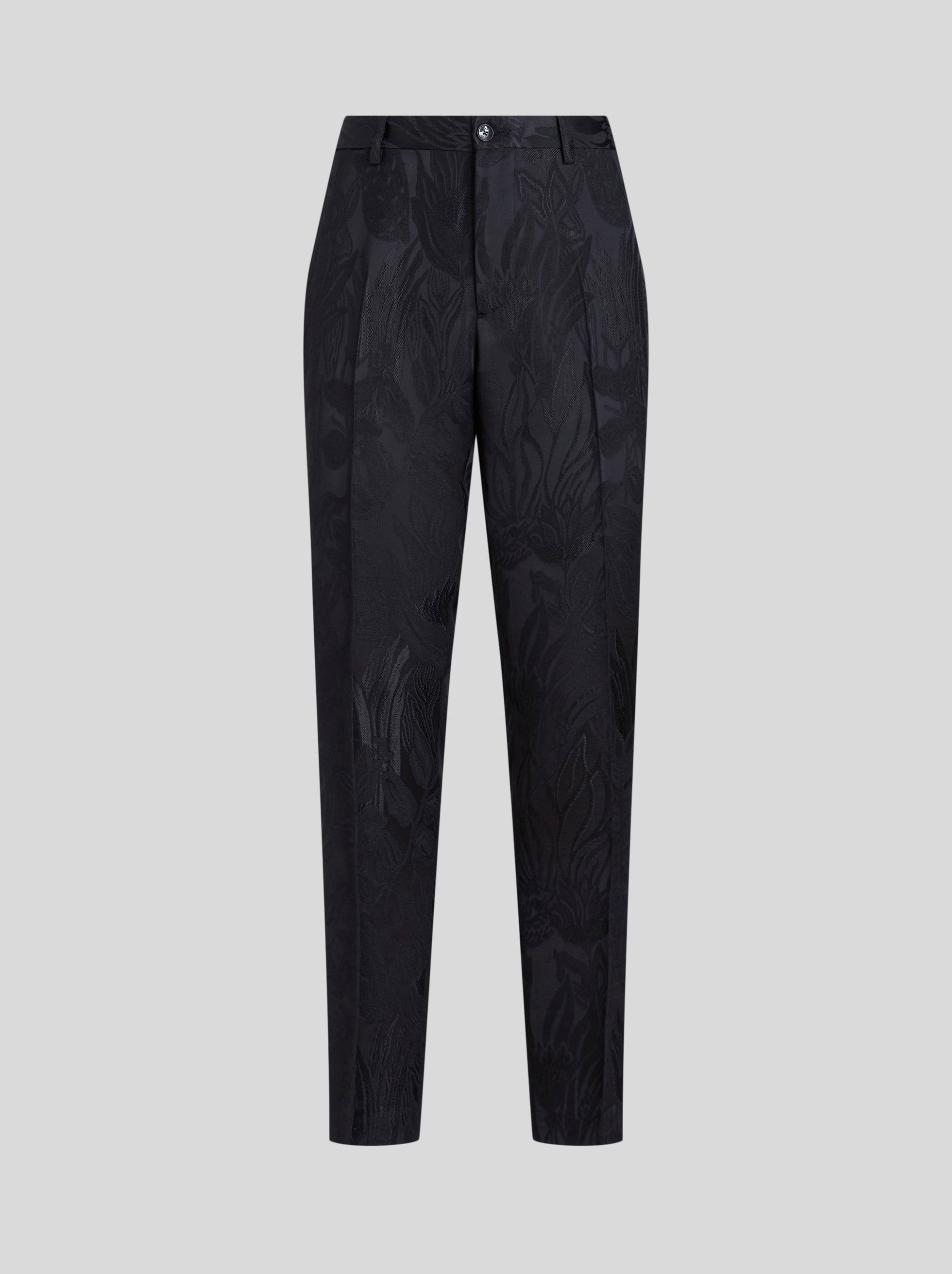 FLORAL PAISLEY TON-SUR-TON JACQUARD TROUSERS - 1