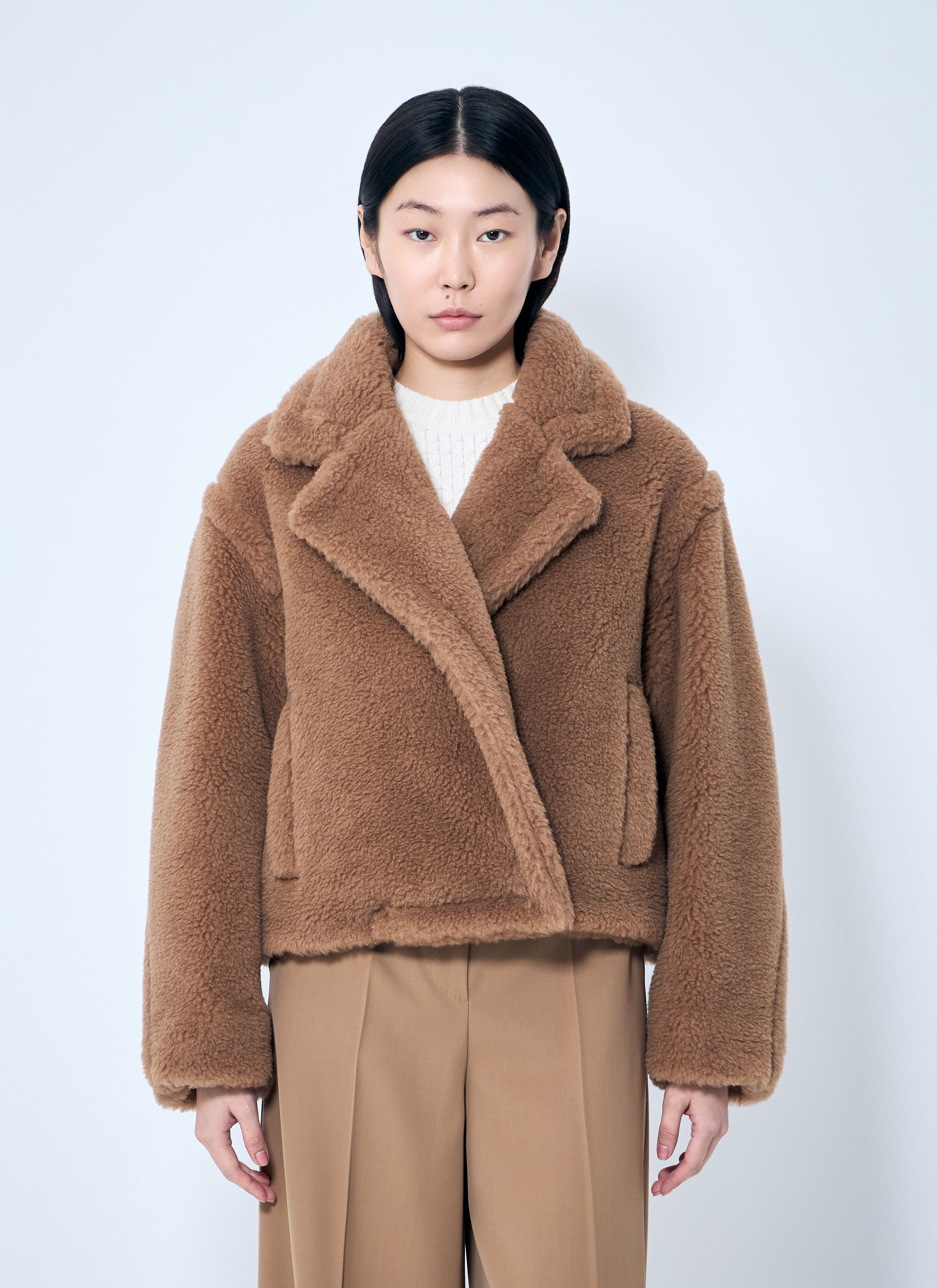 Max Mara Cropped Teddy Bear Icon Coat | lncc | REVERSIBLE