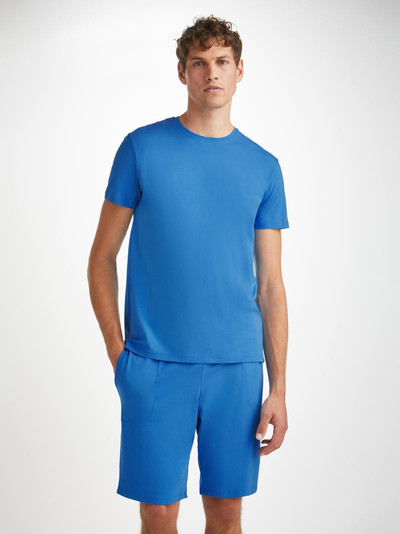 Derek Rose Men's Lounge Shorts Basel Micro Modal Stretch Azure Blue outlook