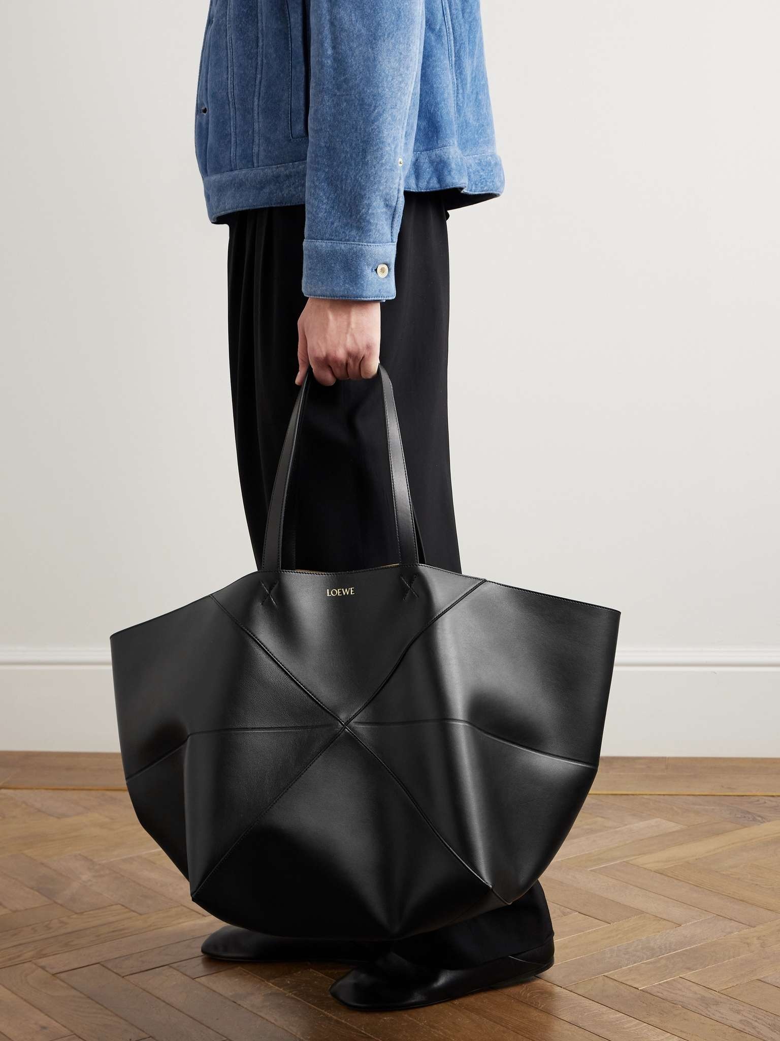 LOEWE Fold Shopper leather bag - Black