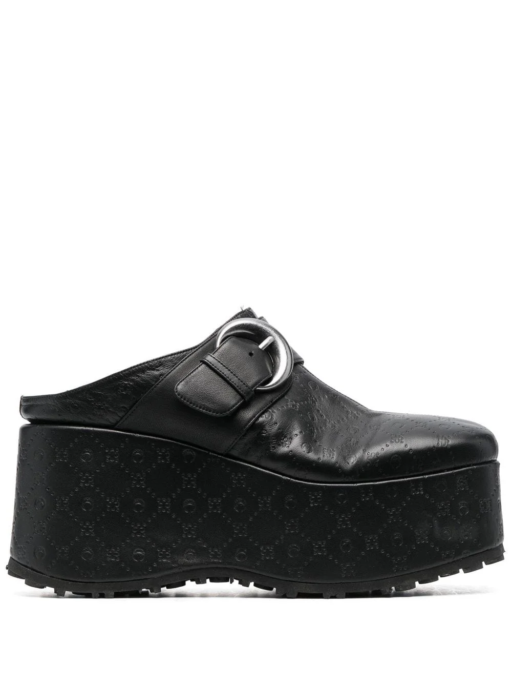 Moonogram 86mm heel leather clogs - 1