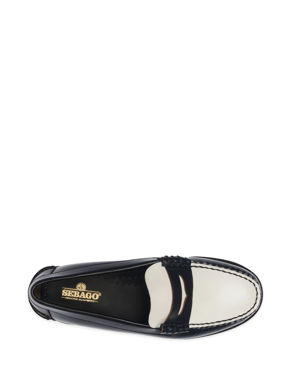 two-tone leather loafers - 3