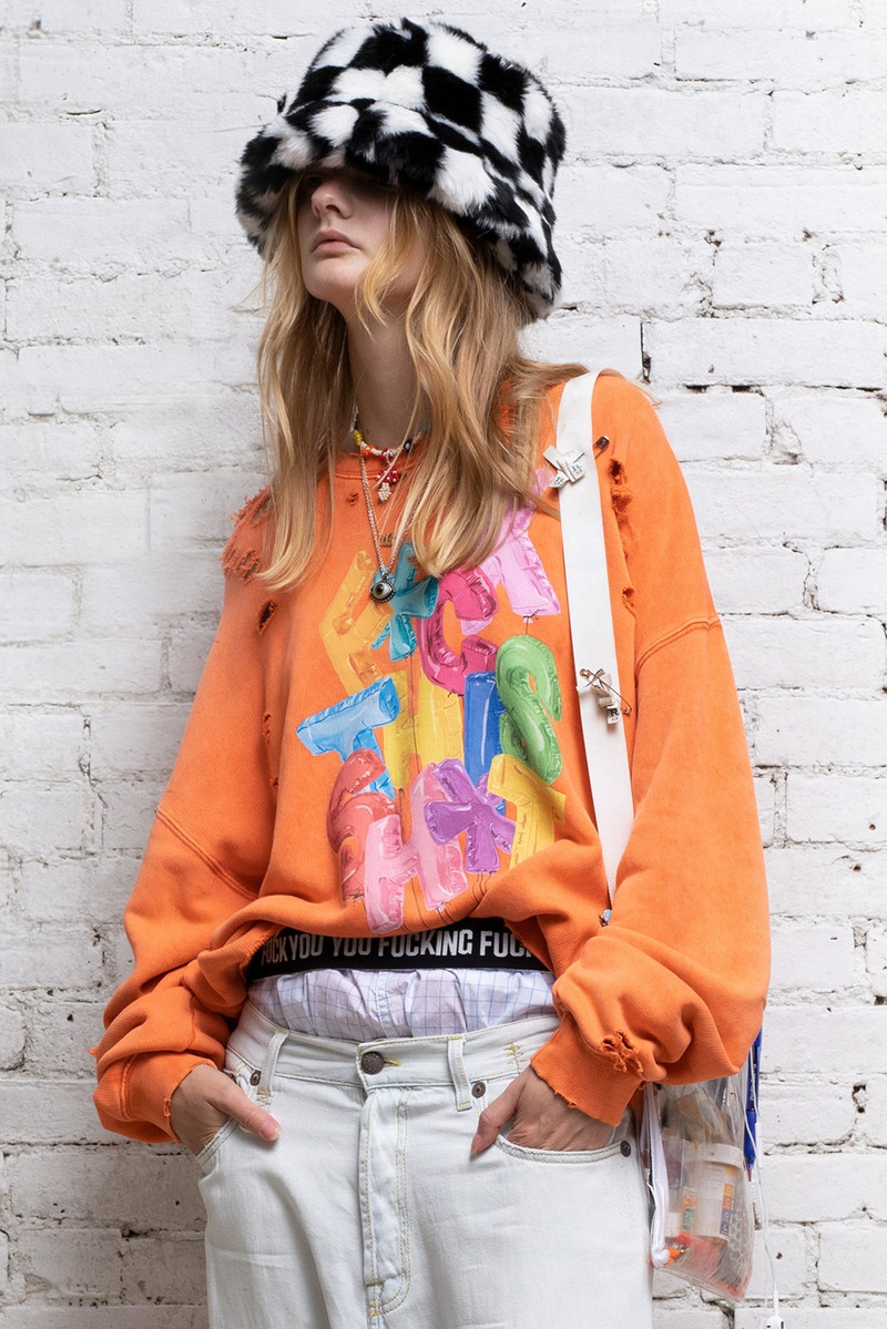 FTS Oversized Crewneck - Orange 1