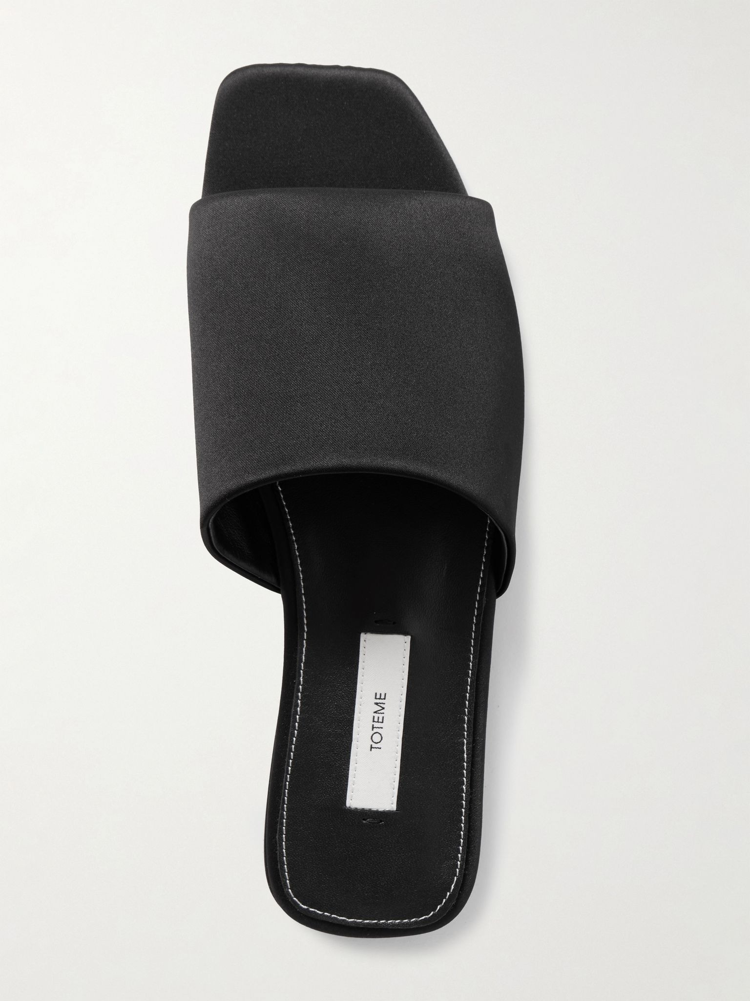 Satin-twill slides Black - 5