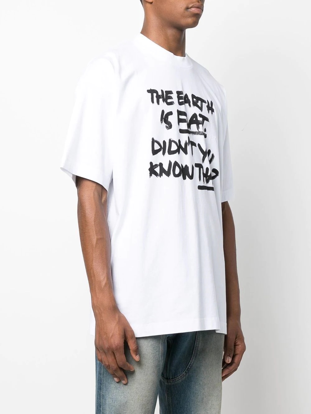 slogan-print oversized T-shirt - 4