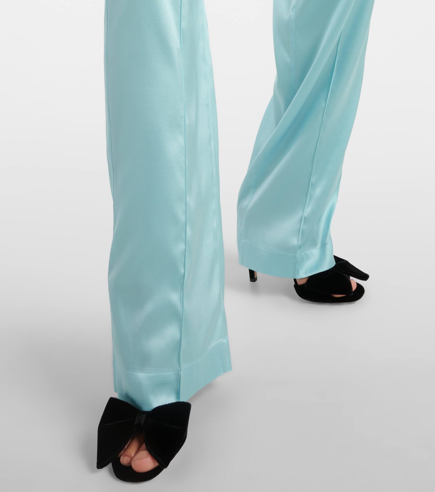 Silk-blend satin pajama pants - 5