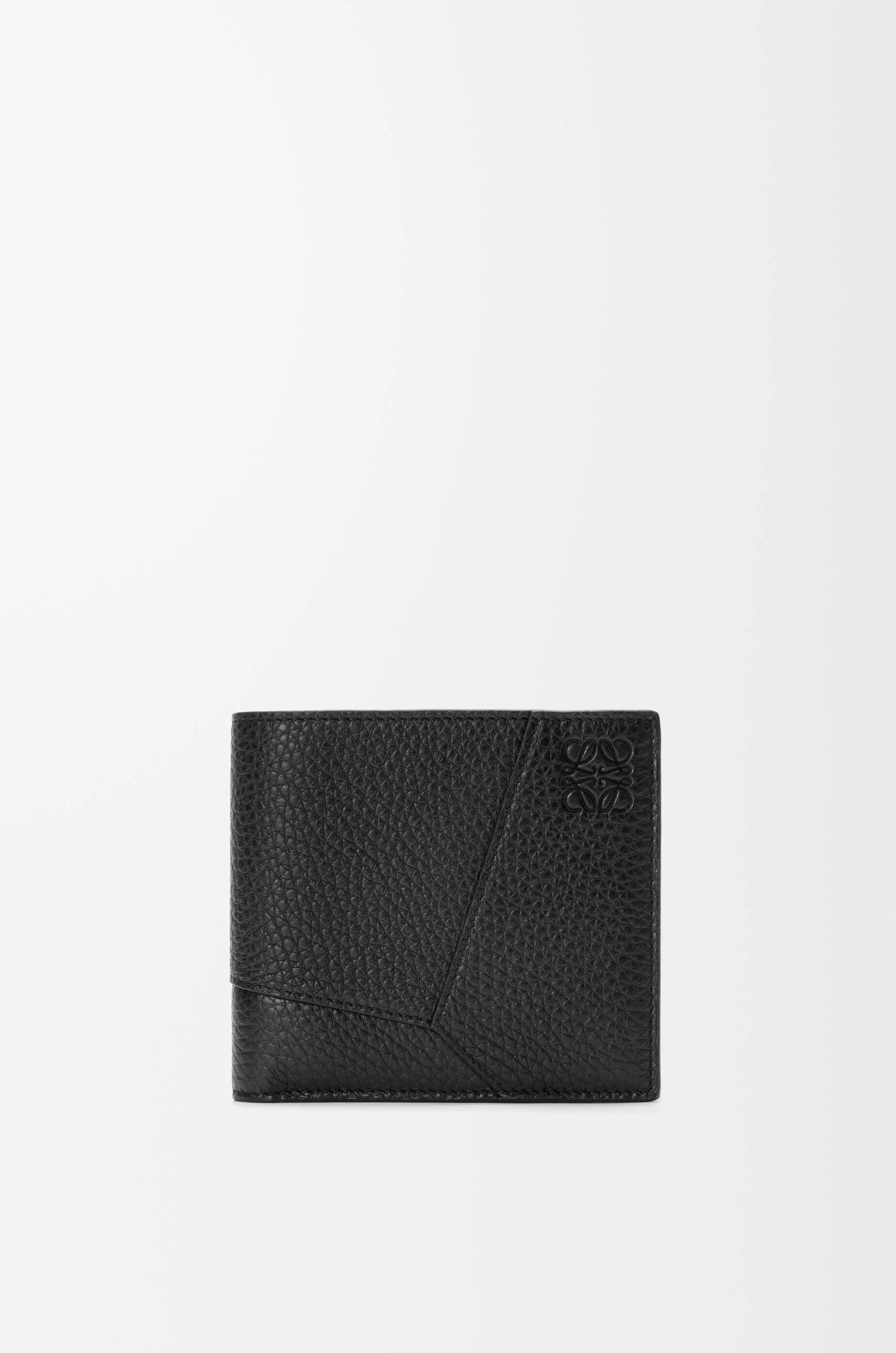 Puzzle bifold coin wallet in supple grained calfskin - 1