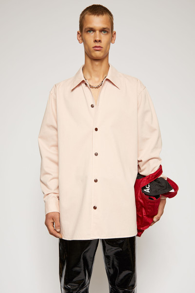 Acne Studios Boxy-fit cotton twill shirt old pink outlook