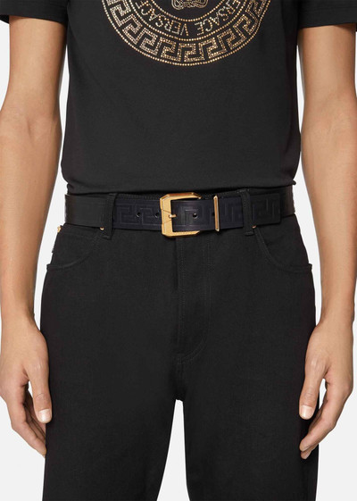 VERSACE Greca Embossed Leather Belt outlook