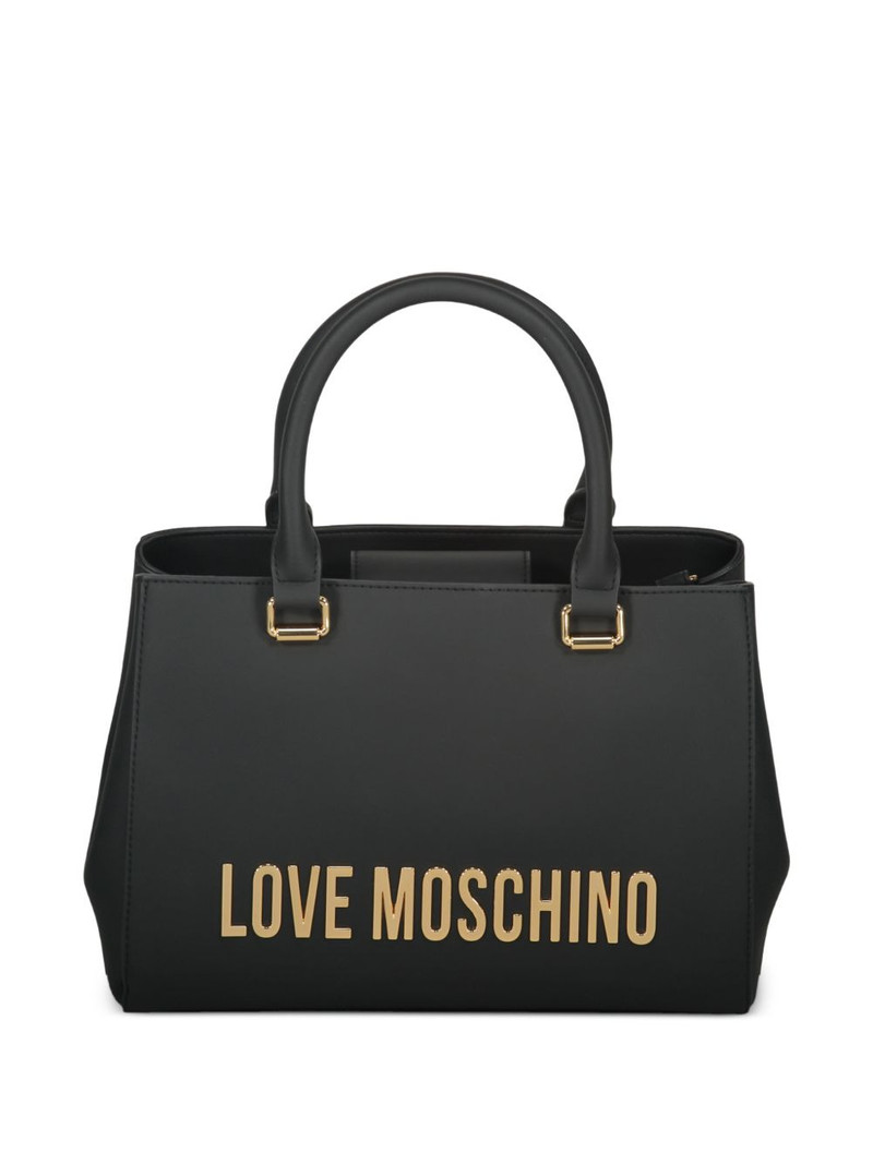 logo lettering rigid tote bag 1